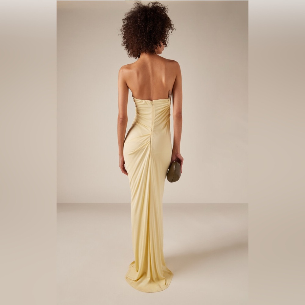 NWT Christopher Esber - Odessa strapless jersey maxi dress in Butter - Picture 5 of 10